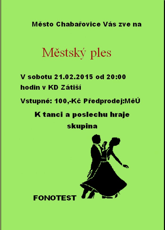 21.02.2015 - Městský ples 2015 - Chabařovice