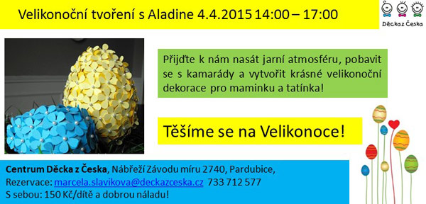 04.04.2015 - Velikonoční tvoření s Aladine - Pardubice
