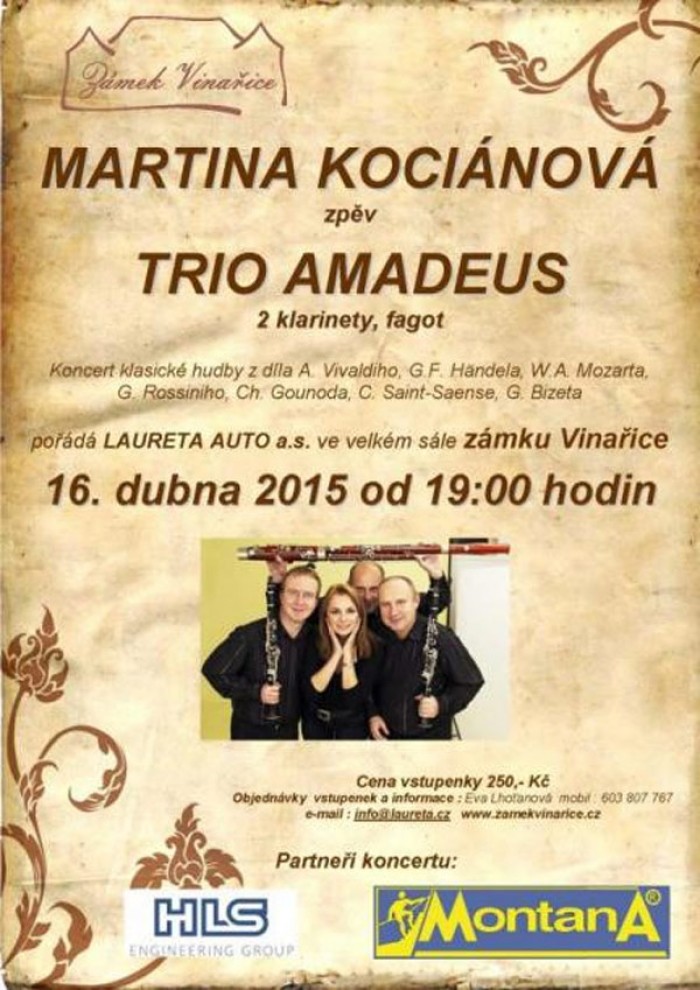 16.04.2015 - MARTINA KOCIÁNOVÁ  A TRIO AMADEUS - Dobrovice