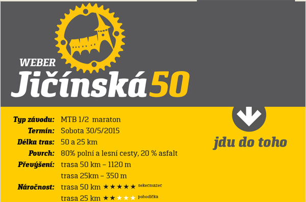 30.05.2015 - WEBER JIČÍNSKÁ 50 - Sportovní akce