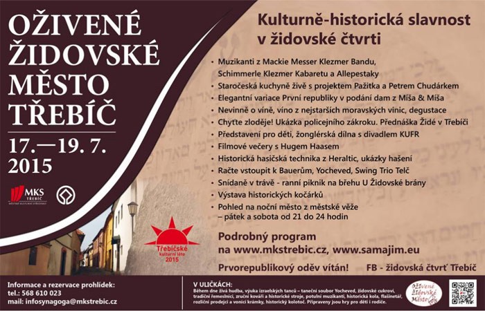 17.07.2015 - OŽIVENÉ ŽIDOVSKÉ MĚSTO 2015 - Třebíč