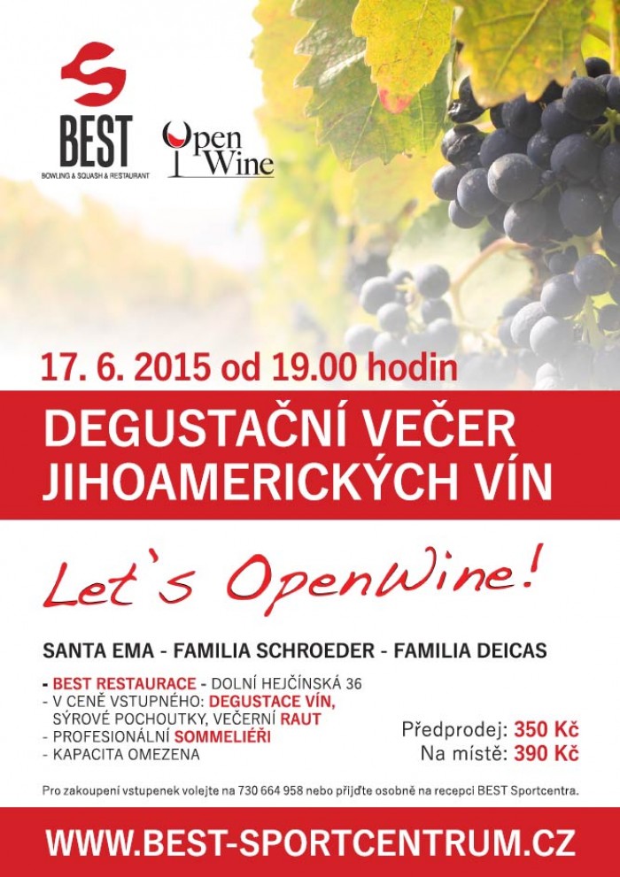 17.06.2015 - Degustační večer jihoamerických vín - Olomouc