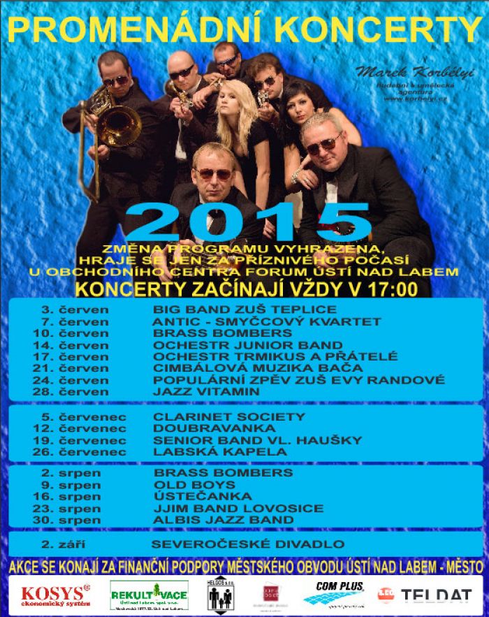 19.07.2015 - Promenádní koncerty  2015 - Senior Band Vl.Haušky  / Ústí nad Labem