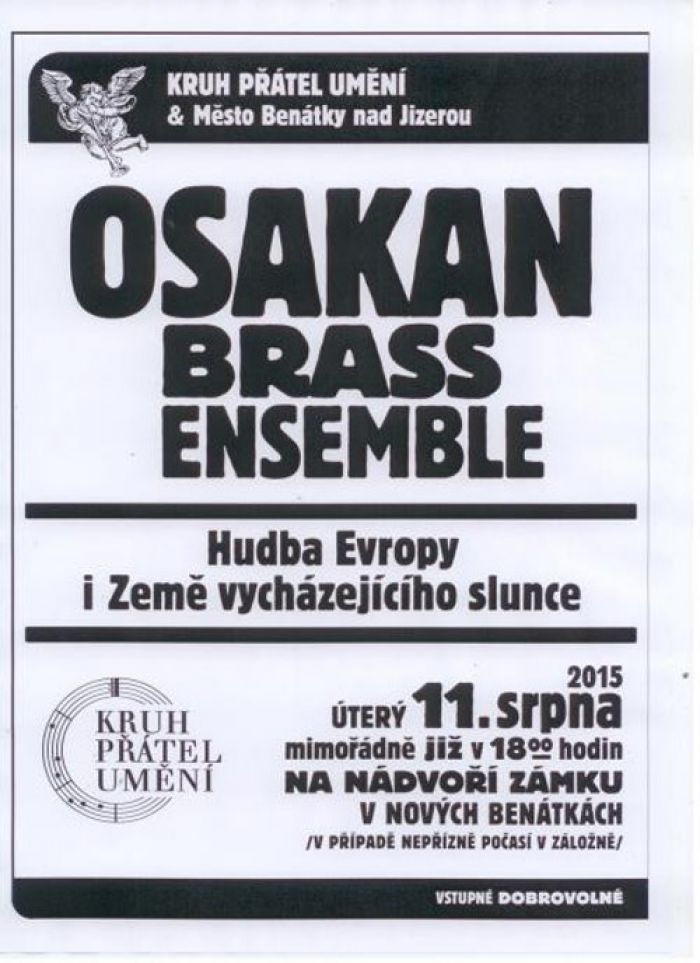 11.08.2015 - Koncert KPU: Osakan Brass Ensemble - Benátky nad Jizerou