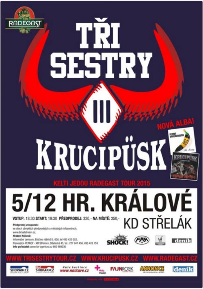 05.12.2015 - TŘI SESTRY & KRUCIPÜSK - Hradec Králové