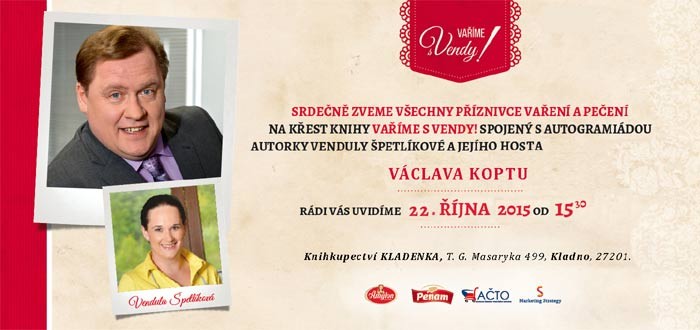 22.10.2015 - Křest kuchařky - Vaříme s Vendy + autogramiáda / Kladno 