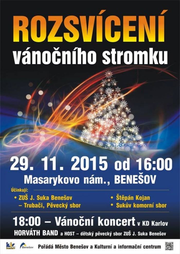 29.11.2015 - Rozsvícení vánočního stromku - Benešov