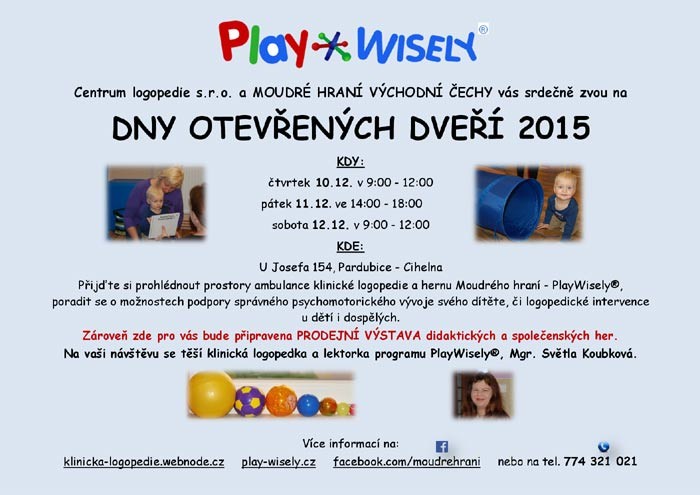 10.12.2015 - DNY OTEVŘENÝCH DVEŘÍ PlayWisely - Pardubice