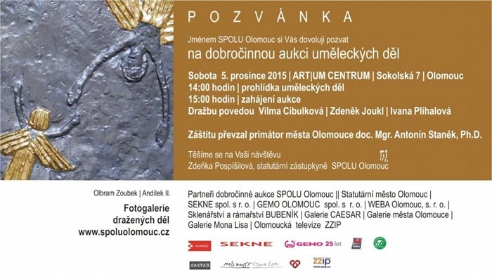 05.12.2015 - Dobročinná aukce uměleckých děl - Olomouc